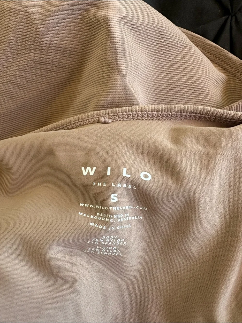 Wilo The Label Tan Brown‎ Strappy One Piece Swimsuit Size Small